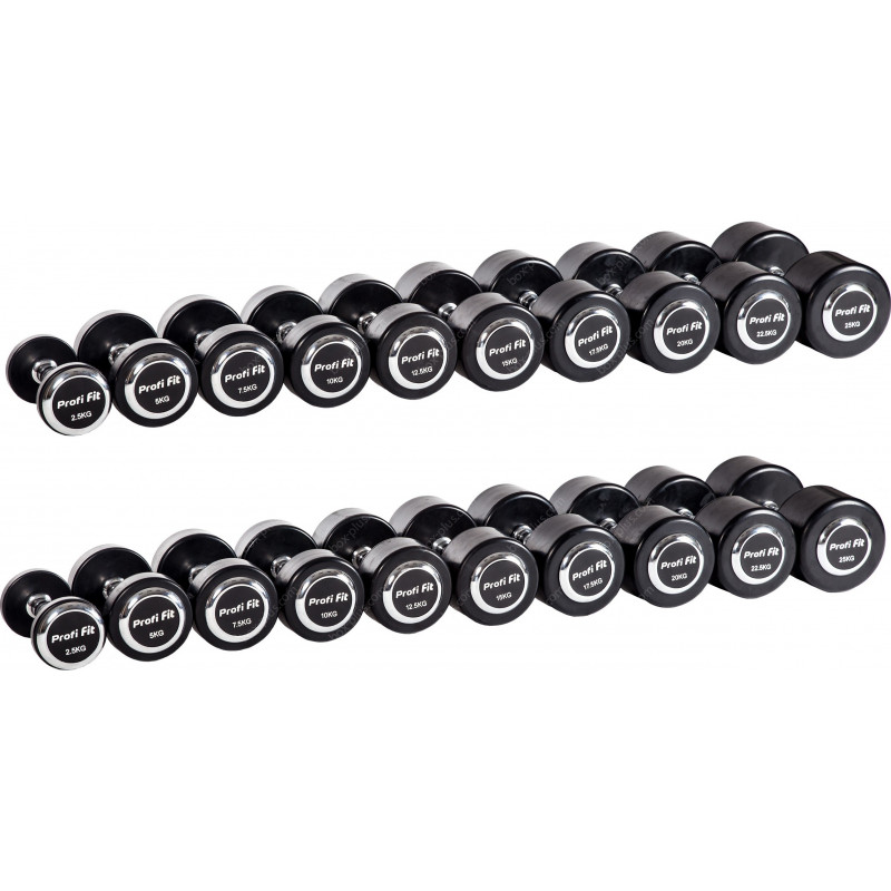 Гантельный ряд PROFESSIONAL 27,5 кг - 50 кг (10 пар)